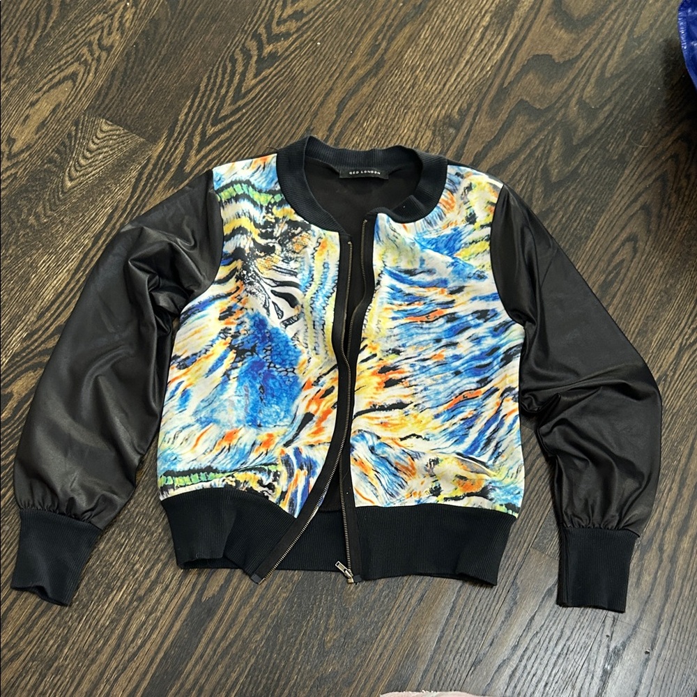 QED London Multicolor Bomber Jacket